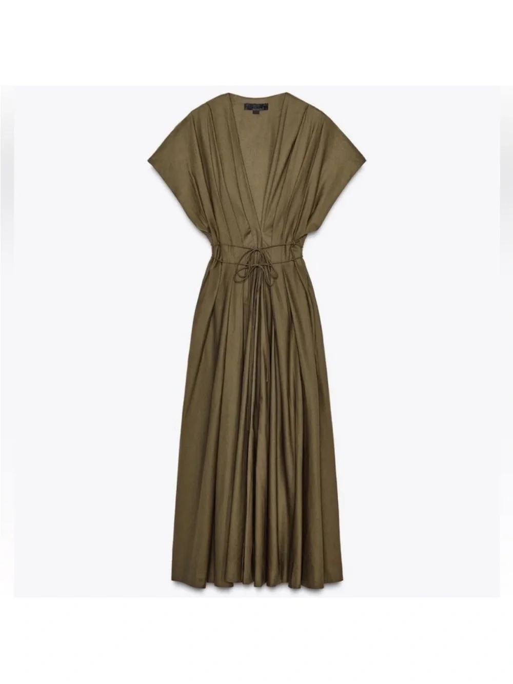 Zara ZW COLLECTION PLEATED MIDI DRESS - Picture 3 of 7